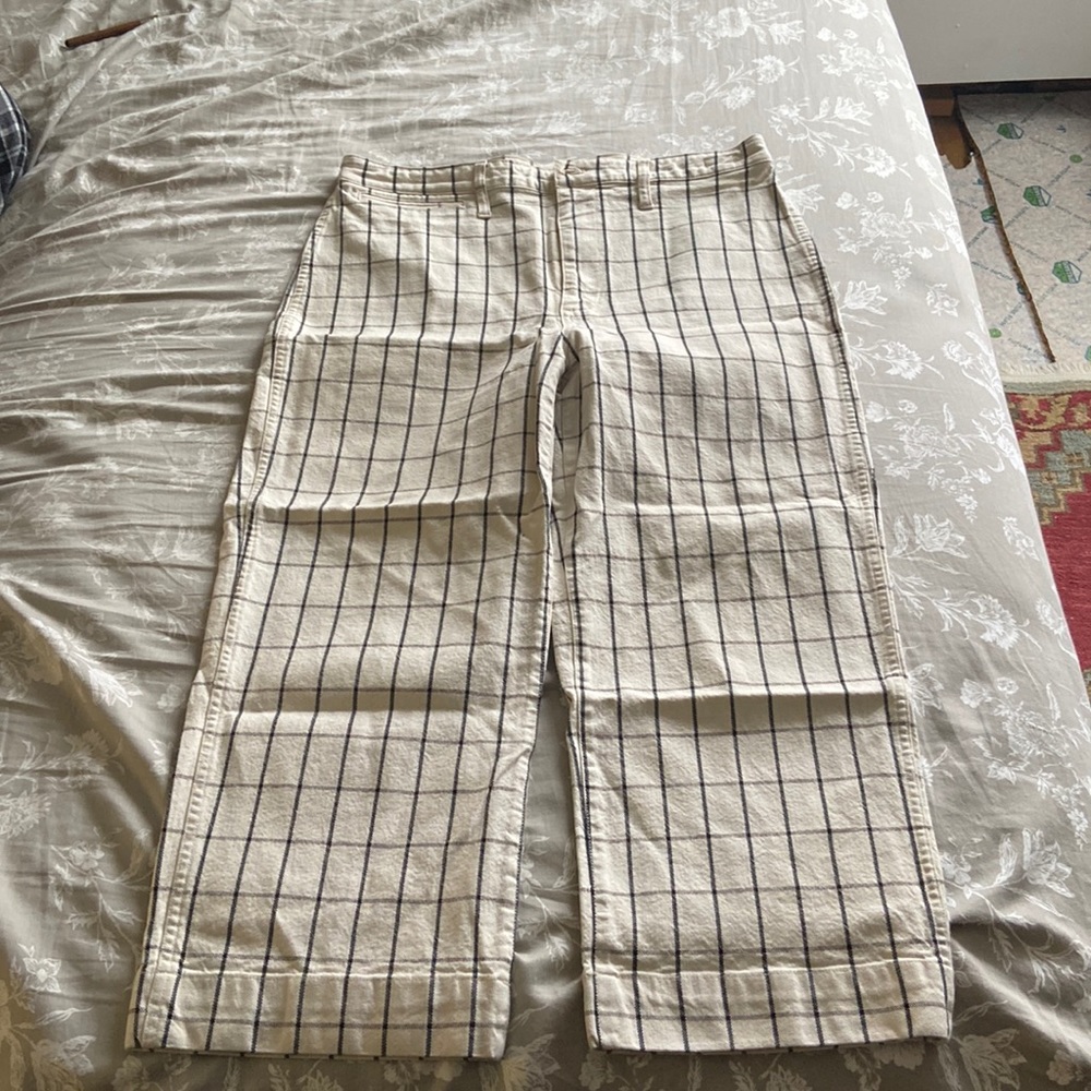 Madewell cropped wide leg jeans